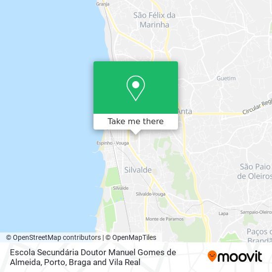 Escola Secundária Doutor Manuel Gomes de Almeida mapa