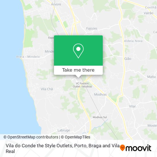 Vila do Conde the Style Outlets map