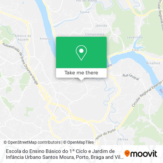 Escola do Ensino Básico do 1º Ciclo e Jardim de Infância Urbano Santos Moura map