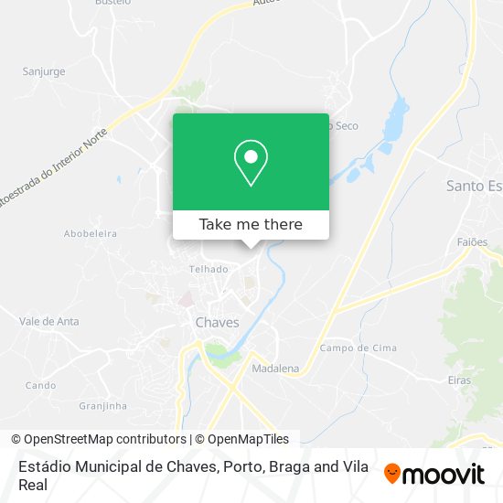 Estádio Municipal de Chaves map