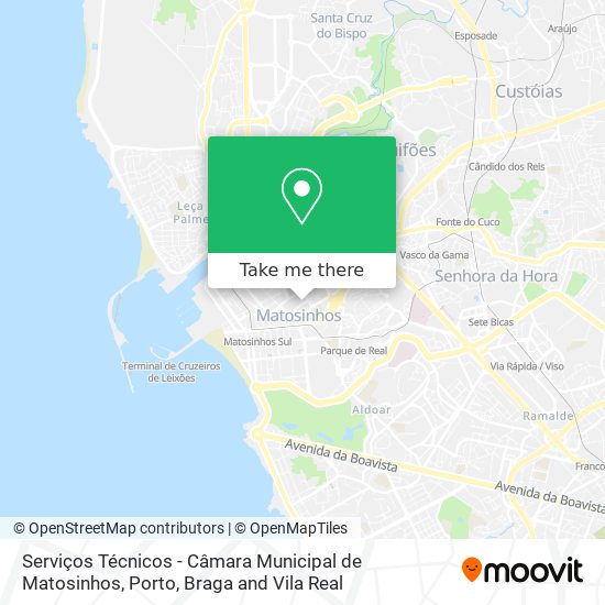 Serviços Técnicos - Câmara Municipal de Matosinhos map