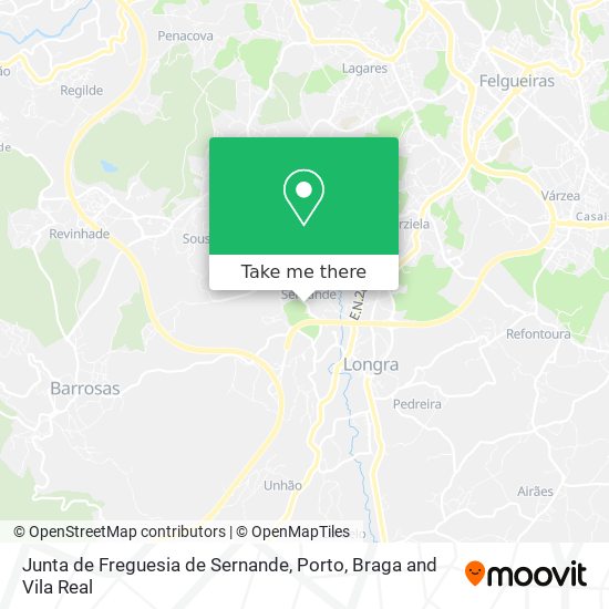 Junta de Freguesia de Sernande map