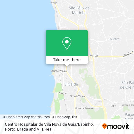 Centro Hospitalar de Vila Nova de Gaia / Espinho map