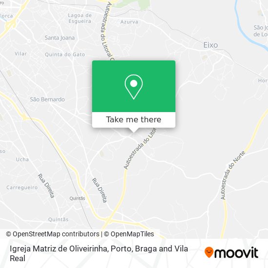 Igreja Matriz de Oliveirinha mapa