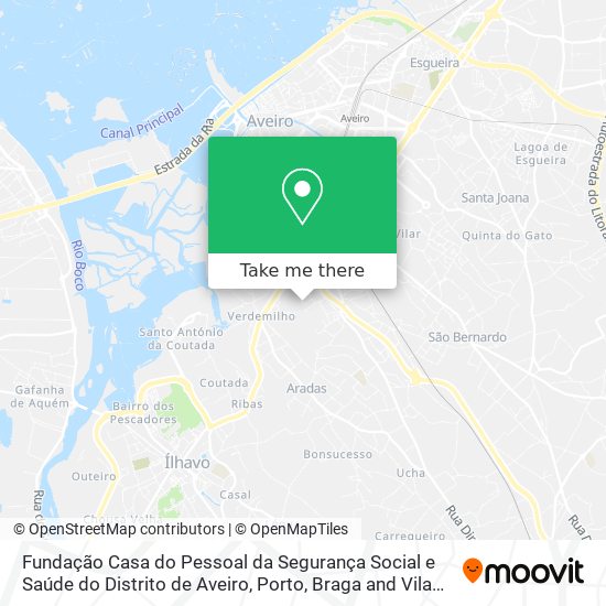 Fundação Casa do Pessoal da Segurança Social e Saúde do Distrito de Aveiro mapa