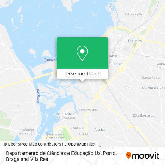 Departamento de Ciências e Educação Ua map