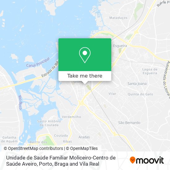 Unidade de Saúde Familiar Moliceiro-Centro de Saúde Aveiro map