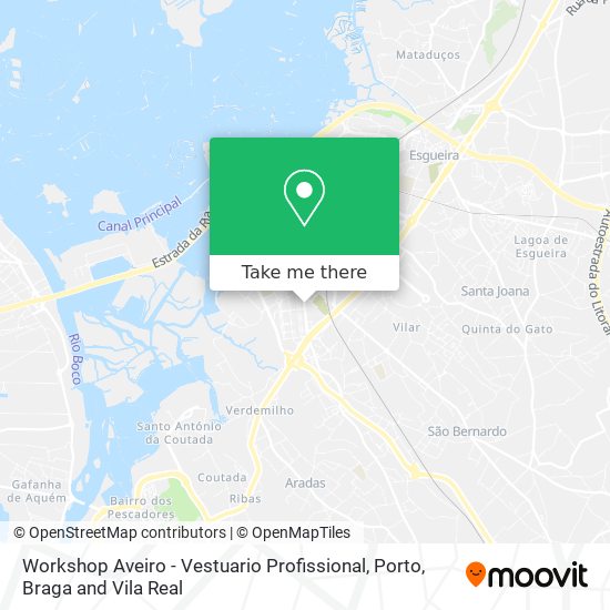 Workshop Aveiro - Vestuario Profissional map