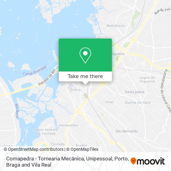 Comapedra - Tornearia Mecânica, Unipessoal map