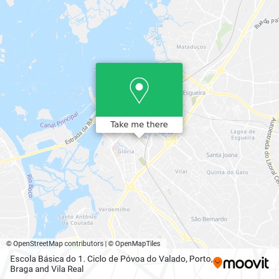 Escola Básica do 1. Ciclo de Póvoa do Valado mapa