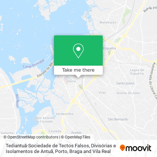 Tediantuã-Sociedade de Tectos Falsos, Divisórias e Isolamentos de Antuã map