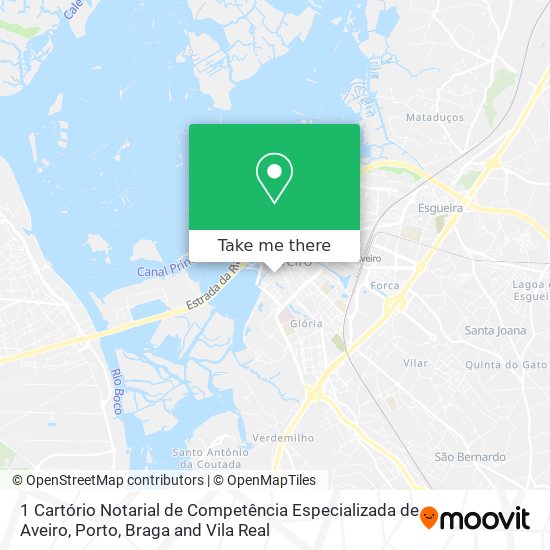 1 Cartório Notarial de Competência Especializada de Aveiro map