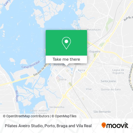 Pilates Aveiro Studio map