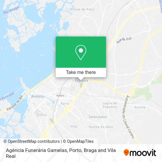 Agência Funerária Gamelas map