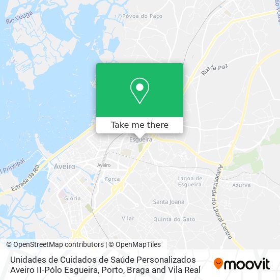 Unidades de Cuidados de Saúde Personalizados Aveiro II-Pólo Esgueira mapa