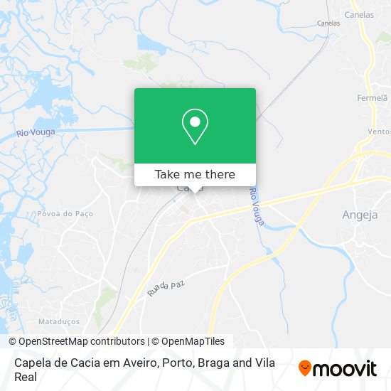 Capela de Cacia em Aveiro map