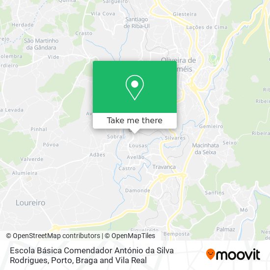 Escola Básica Comendador António da Silva Rodrigues map