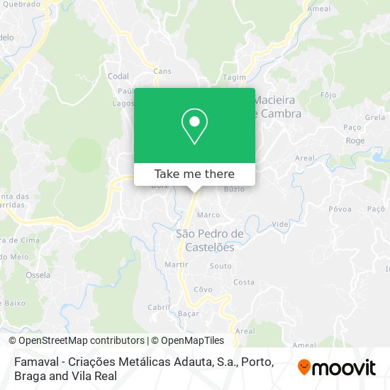 Famaval - Criações Metálicas Adauta, S.a. map