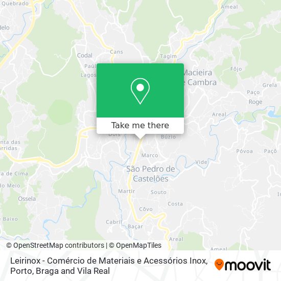 Leirinox - Comércio de Materiais e Acessórios Inox mapa