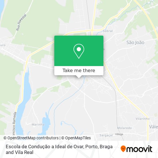 Escola de Condução a Ideal de Ovar map