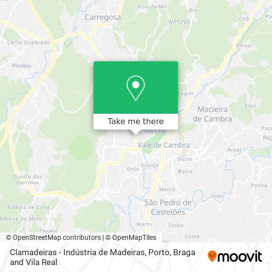 Clamadeiras - Indústria de Madeiras mapa