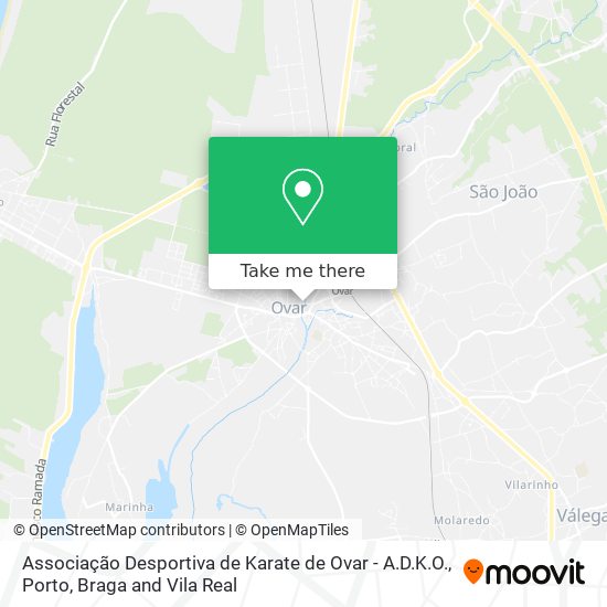 Associação Desportiva de Karate de Ovar - A.D.K.O. mapa