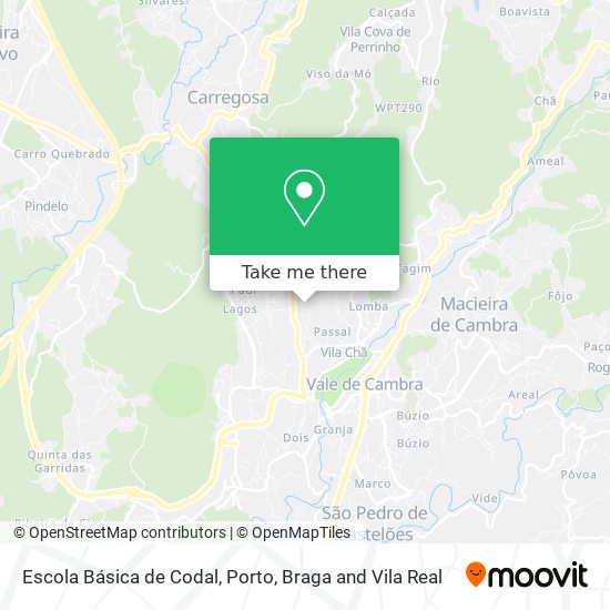Escola Básica de Codal mapa