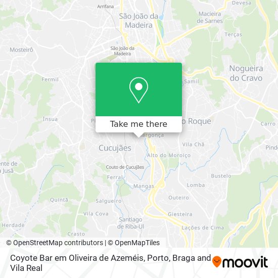 Coyote Bar em Oliveira de Azeméis map