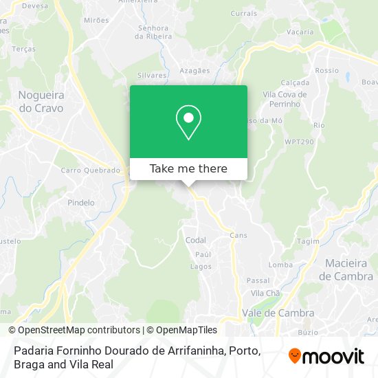 Padaria Forninho Dourado de Arrifaninha map