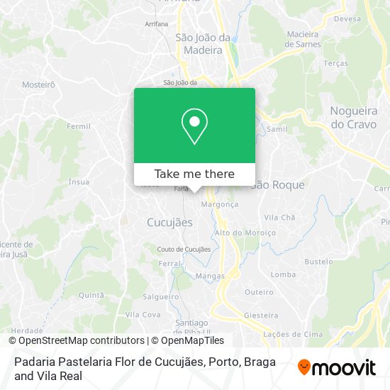 Padaria Pastelaria Flor de Cucujães mapa