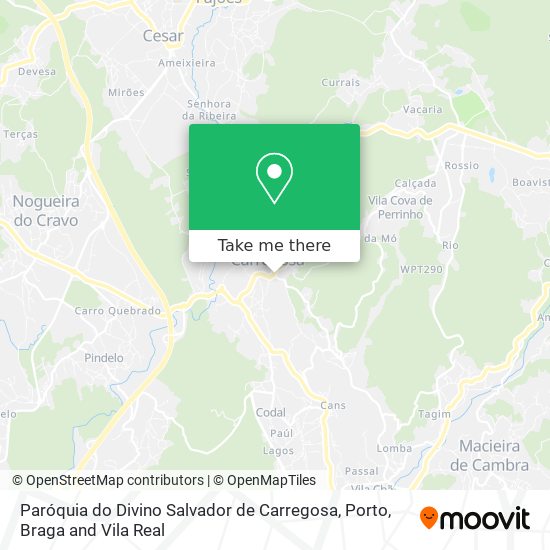 Paróquia do Divino Salvador de Carregosa map