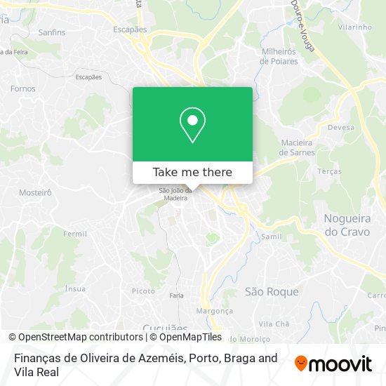 Finanças de Oliveira de Azeméis map