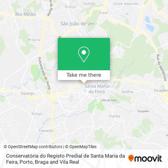 Conservatória do Registo Predial de Santa Maria da Feira map