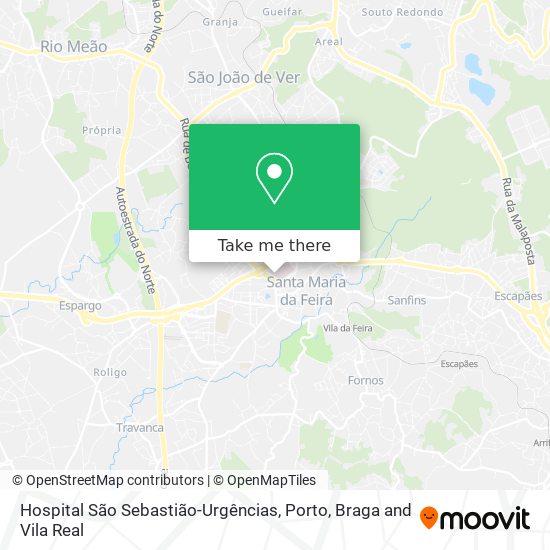 Hospital São Sebastião-Urgências map