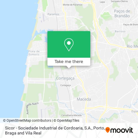 Sicor - Sociedade Industrial de Cordoaria, S.A. mapa