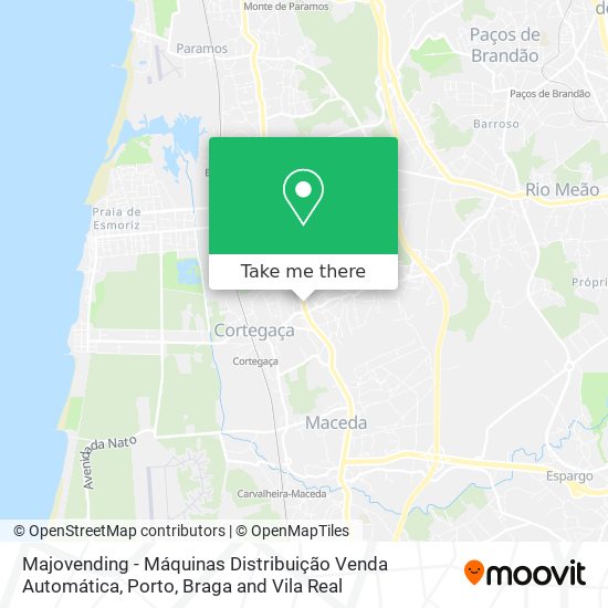 Majovending - Máquinas Distribuição Venda Automática mapa