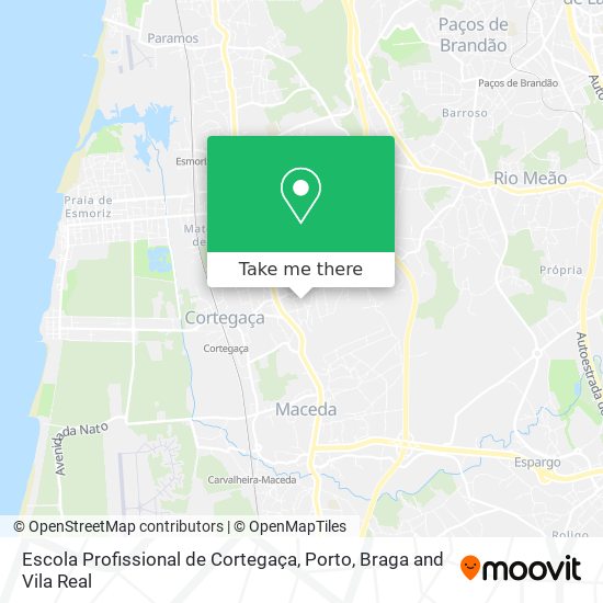 Escola Profissional de Cortegaça mapa