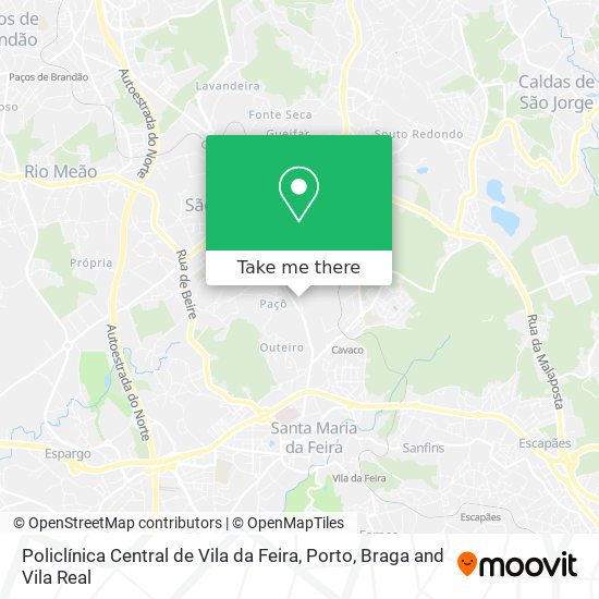 Policlínica Central de Vila da Feira mapa