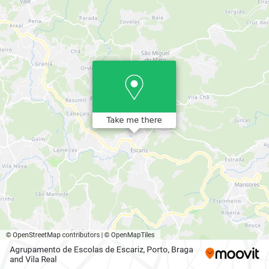 Agrupamento de Escolas de Escariz mapa