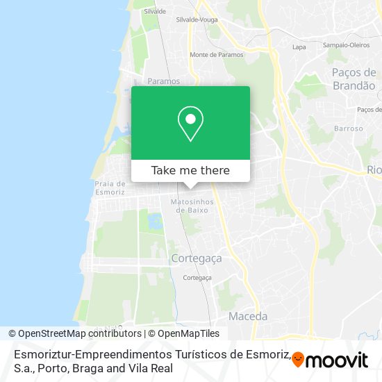 Esmoriztur-Empreendimentos Turísticos de Esmoriz, S.a. map