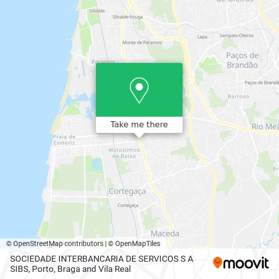 SOCIEDADE INTERBANCARIA DE SERVICOS S A SIBS map