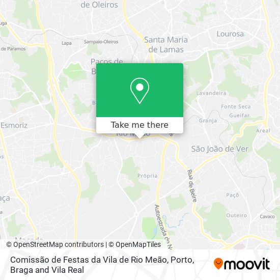 Comissão de Festas da Vila de Rio Meão mapa