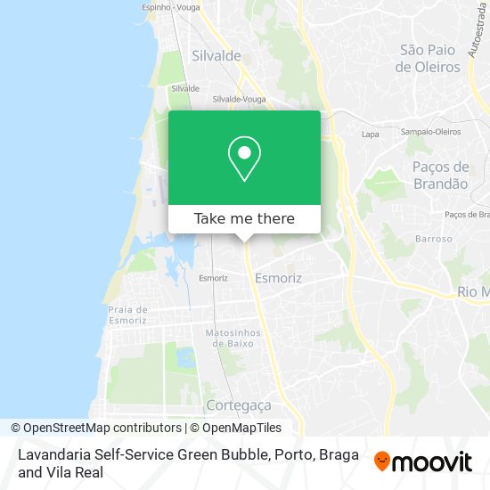 Lavandaria Self-Service Green Bubble mapa