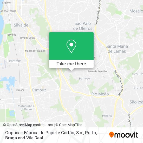 Gopaca - Fábrica de Papel e Cartão, S.a. mapa