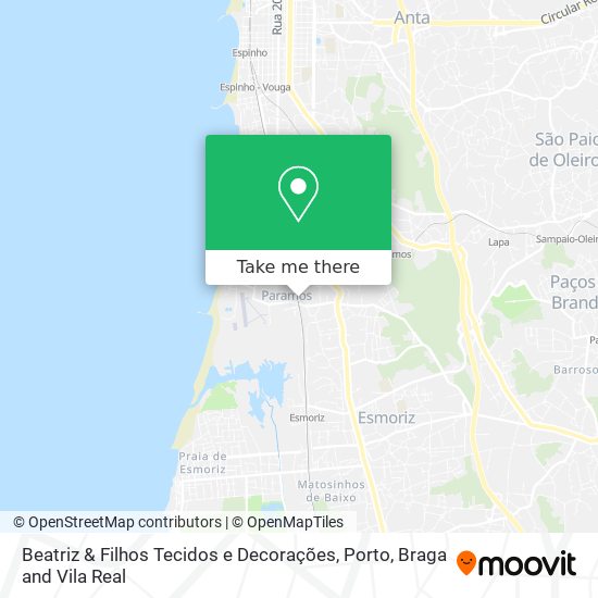 Beatriz & Filhos Tecidos e Decorações mapa