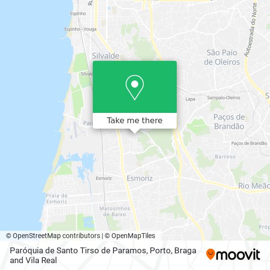 Paróquia de Santo Tirso de Paramos map