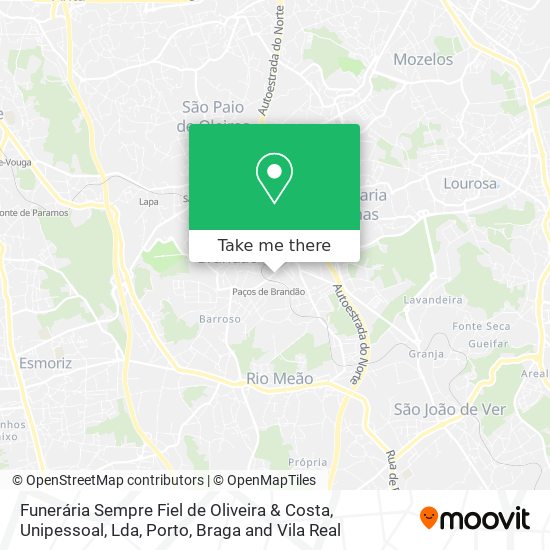 Funerária Sempre Fiel de Oliveira & Costa, Unipessoal, Lda mapa