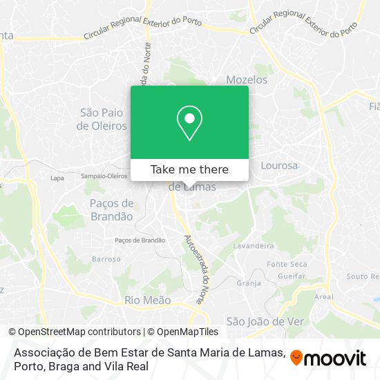 Associação de Bem Estar de Santa Maria de Lamas map
