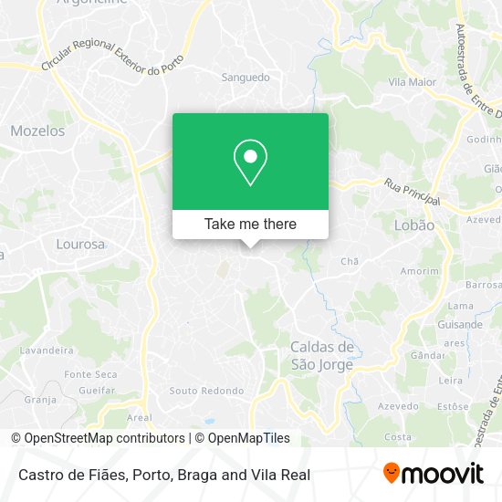 Castro de Fiães mapa