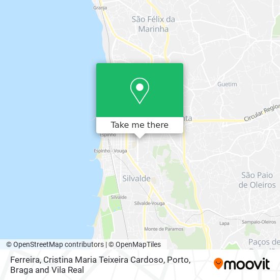 Ferreira, Cristina Maria Teixeira Cardoso map